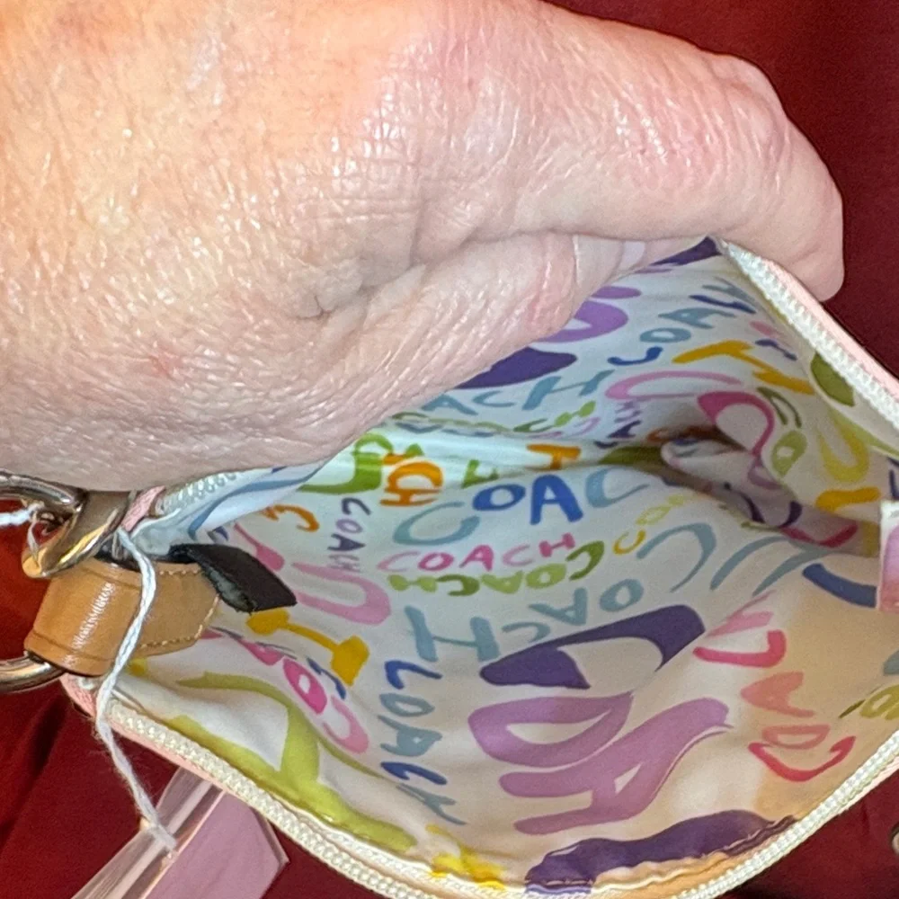 Coach Pastel Stripe Crossbody Bag in Pink, Yellow, Blue, Green